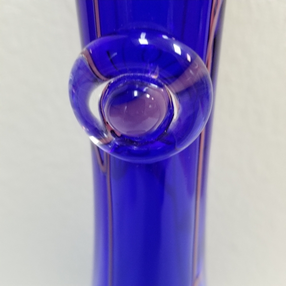 10052 New Rare Murano Cobal Blue 16" Vase, Italia Collection, hand made in Italy - Picture 6 of 13